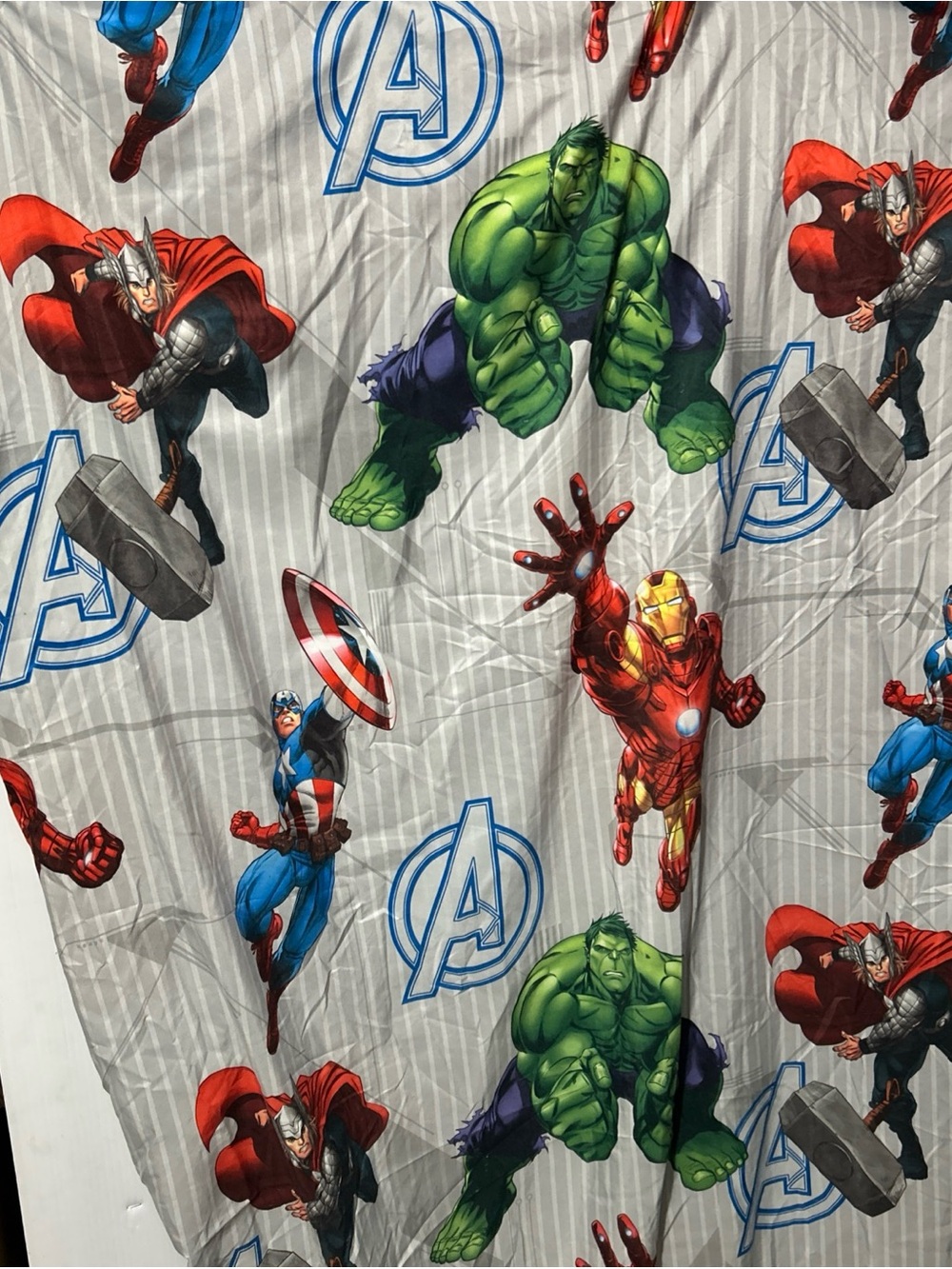 Marvel Avengers Kids Bedding Sheet - Red, Blue, Green, Gray